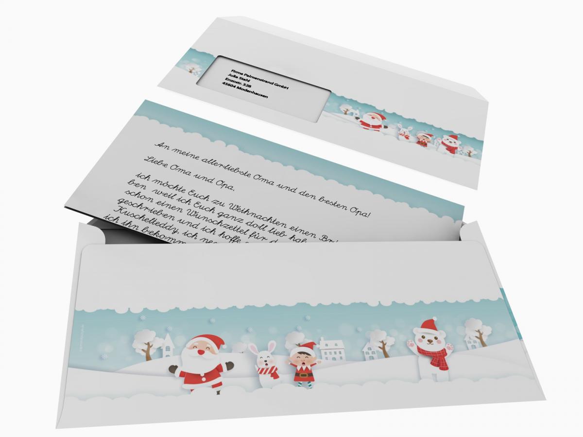 Weihnachtsbriefpapier mit Motiv Briefpapier mit Motiv